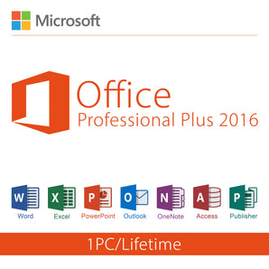 Microsoft Office 2016 Professional Plus for 1 PC