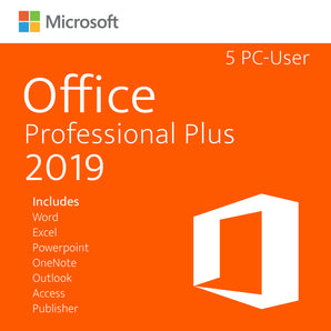 Microsoft Office 2019 Professional Plus for 5 PC - License