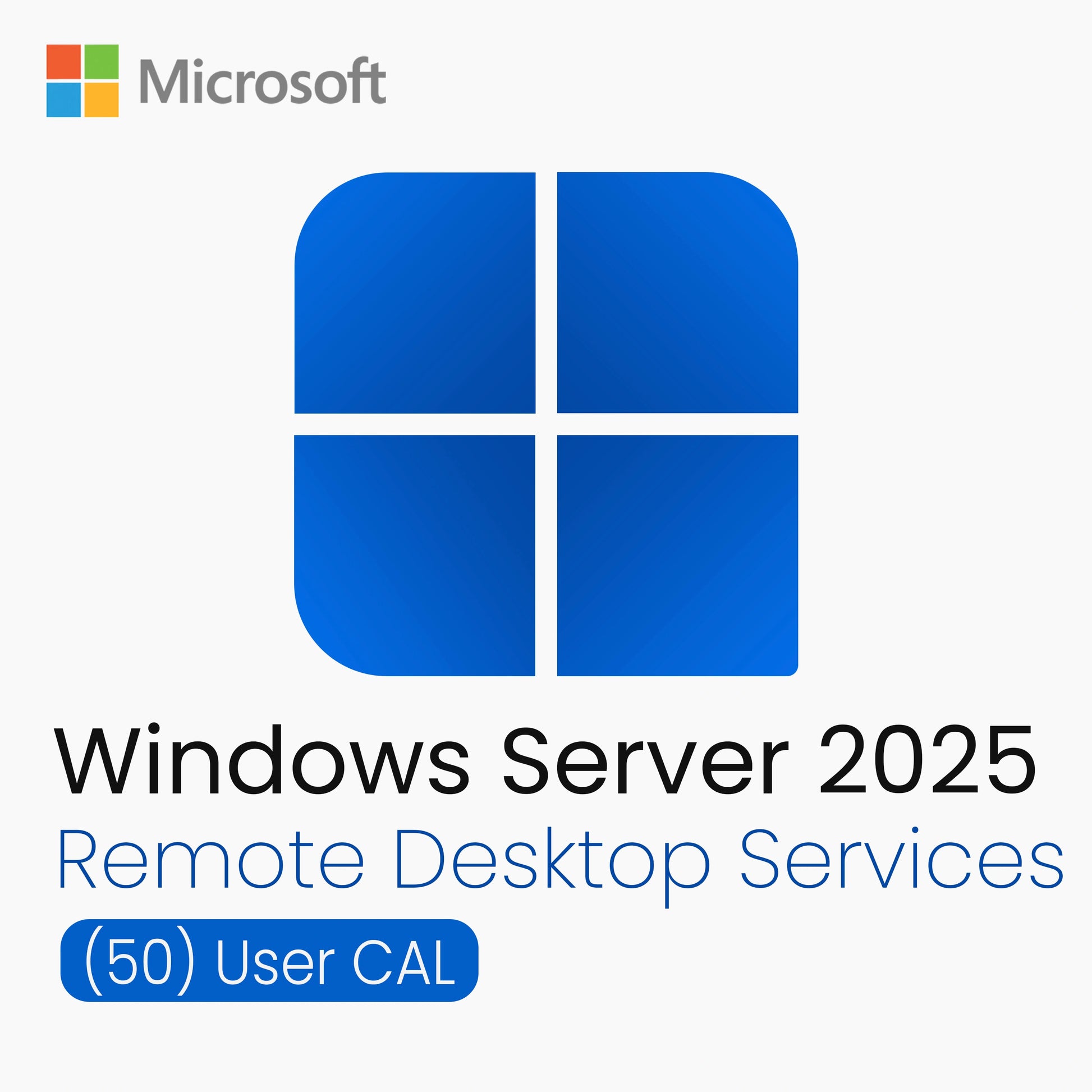 Microsoft Windows Server 2025 Remote Desktop Services User Connections (50) CAL - Lifetime License Vaneyo