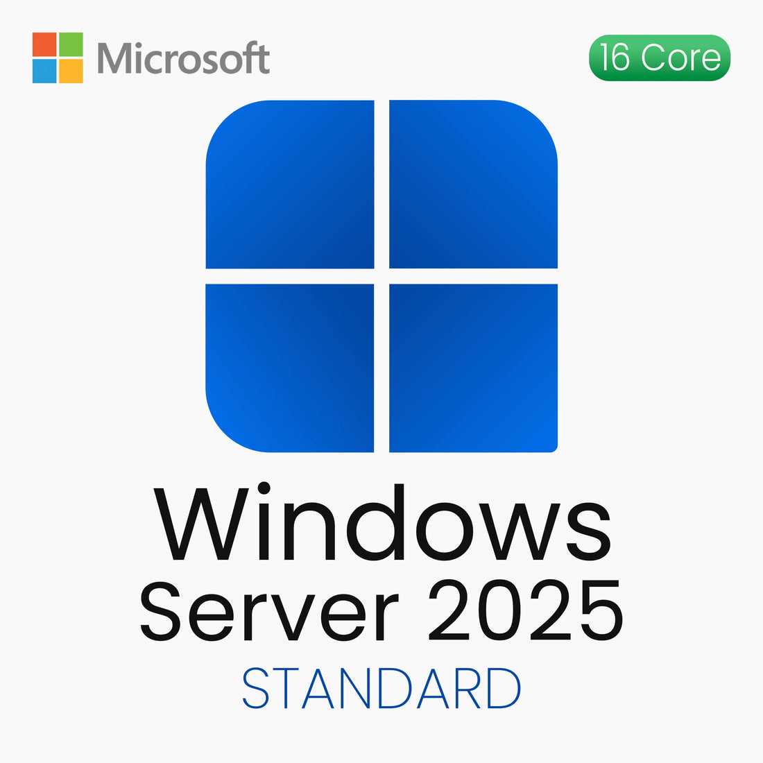 Microsoft Windows Server 2025 Standard 16 Core - Lifetime License Vaneyo