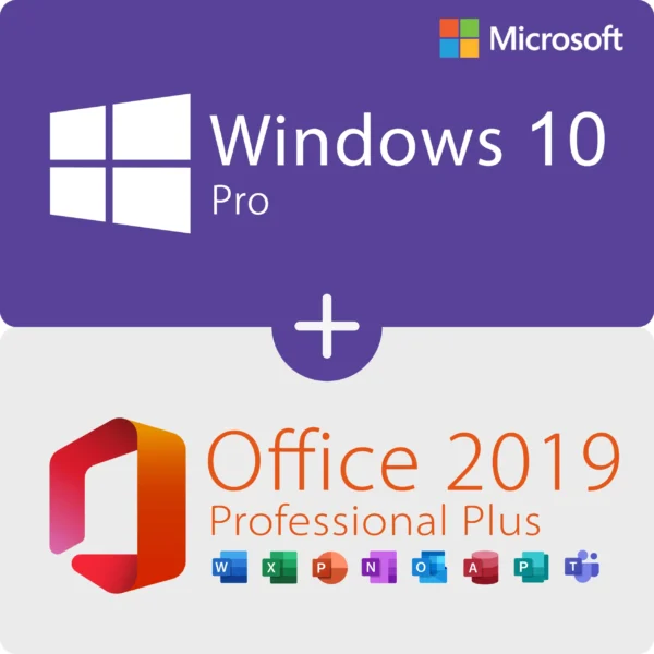 Microsoft Windows 10 Professional + Office 2019 Professional Plus License