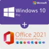 Microsoft Windows 10 Professional + Office 2021 Professional Plus - Lifetime License For 1 PC