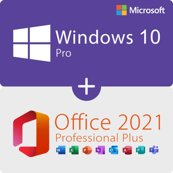 Microsoft Windows 10 Professional + Office 2021 Professional Plus