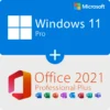 Microsoft Windows 11 Professional + Office 2021 Professional Plus- Lifetime License For 1 PC